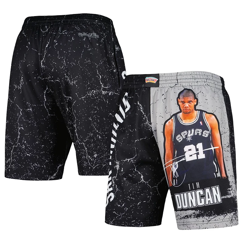 Mitchell Ness Tim Duncan San Antonio Spurs Hardwood Classics Player Burst Shorts