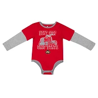 Newborn  Infant Colosseum Ohio State Buckeyes Next Stop Long Sleeve Bodysuit