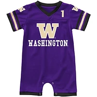 Newborn  Infant Colosseum Washington Huskies Bumpo Football Logo Romper
