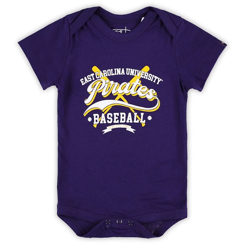Newborn Infant Garb ECU Pirates Otis Baseball Bodysuit