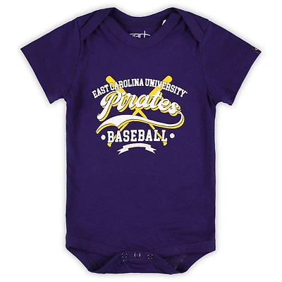 Newborn Infant Garb ECU Pirates Otis Baseball Bodysuit