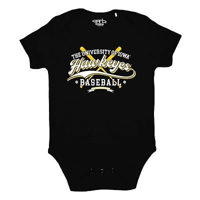 Newborn Infant Garb Iowa Hawkeyes Otis Baseball Bodysuit