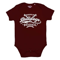 Newborn  Infant Garb Mississippi State Bulldogs Otis Baseball Bodysuit