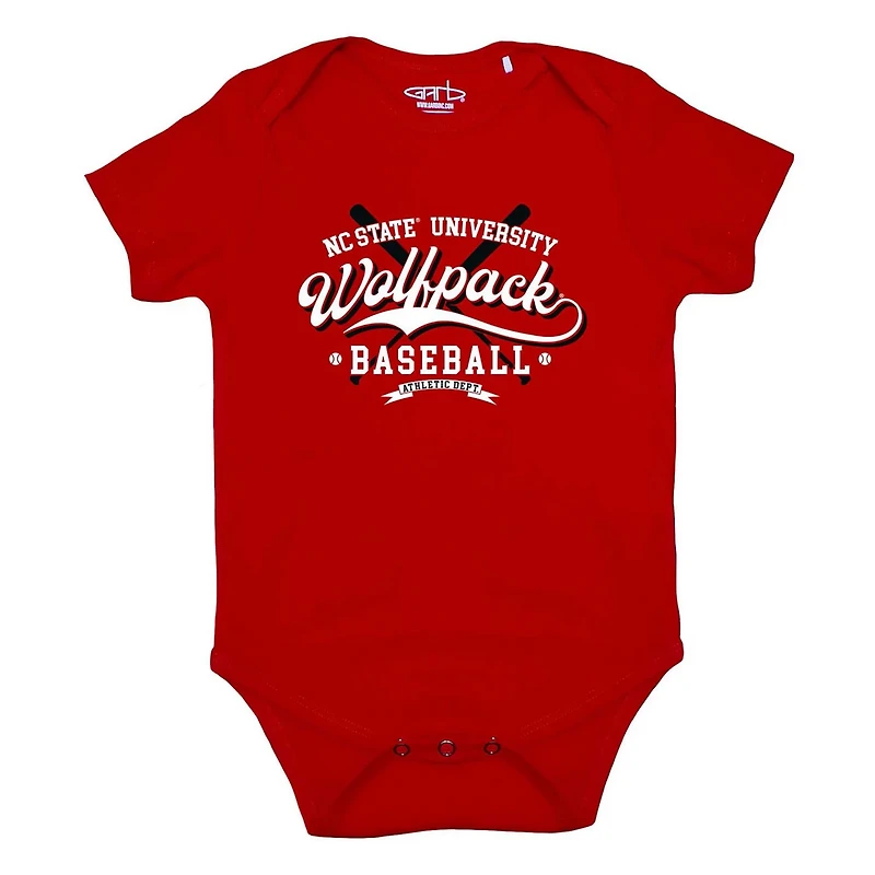 Newborn Infant Garb NC State Wolfpack Otis Baseball Bodysuit