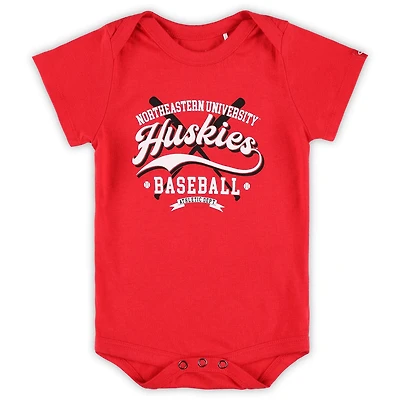 Newborn Infant Garb Northeastern Huskies Otis Baseball Bodysuit