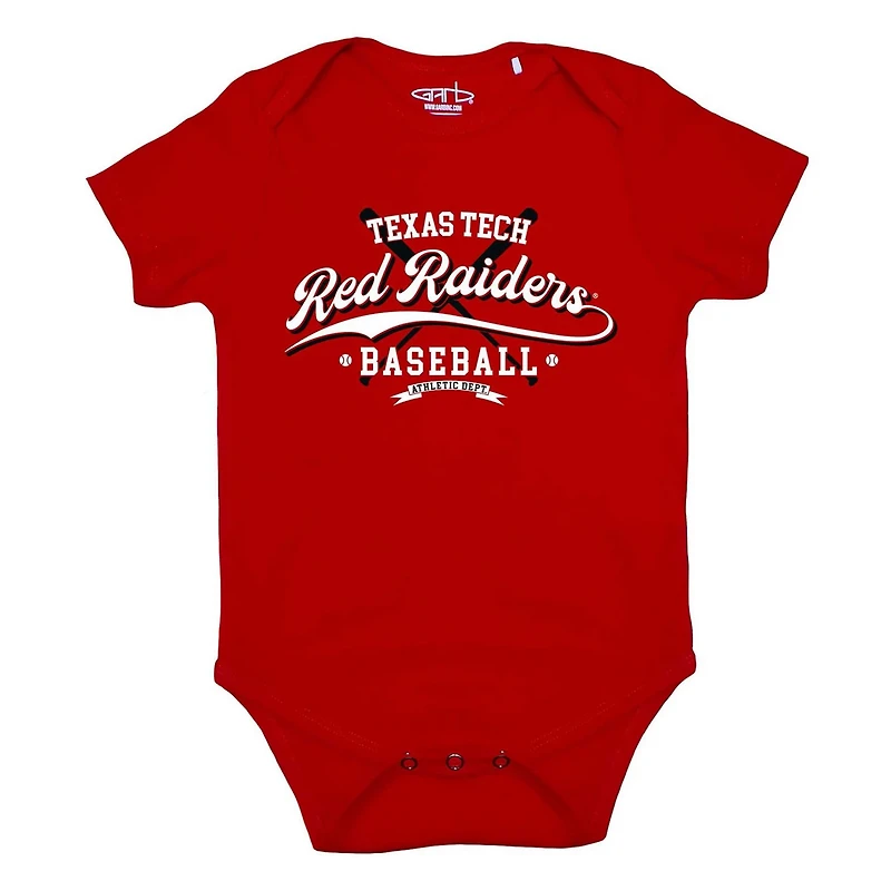 Newborn Infant Garb Texas Tech Raiders Otis Baseball Bodysuit