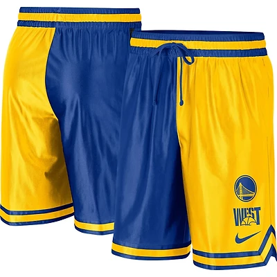 Nike /Royal en State Warriors Courtside Versus Force Split DNA Performance Shorts