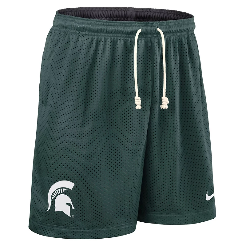 Nike Charcoal Michigan State Spartans 2025 Sideline Reversible Dri-FIT Shorts
