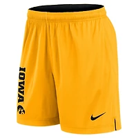 Nike Gold Iowa Hawkeyes Courtside Standard Issue Dri-FIT Reversible Shorts