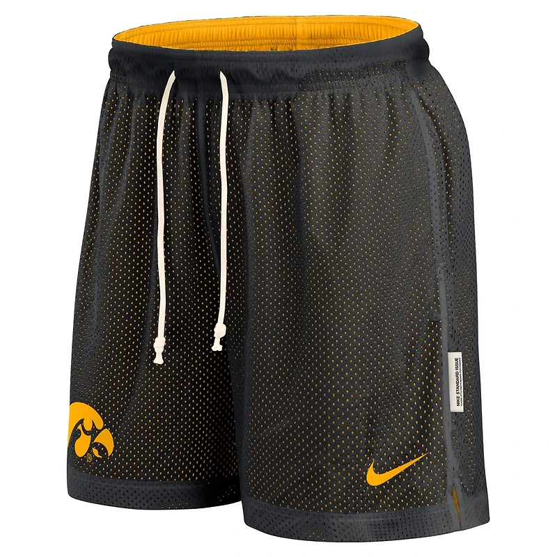 Nike Gold Iowa Hawkeyes Courtside Standard Issue Dri-FIT Reversible Shorts