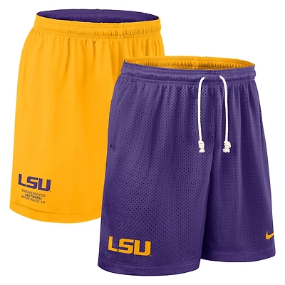 Nike Gold LSU Tigers 2025 Sideline Reversible Performance Shorts