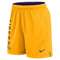 Nike Gold LSU Tigers Courtside Standard Issue Dri-FIT Reversible Shorts