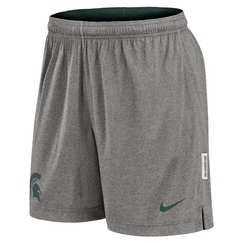 Nike Heather Gray Michigan State Spartans Player Reversible Shorts