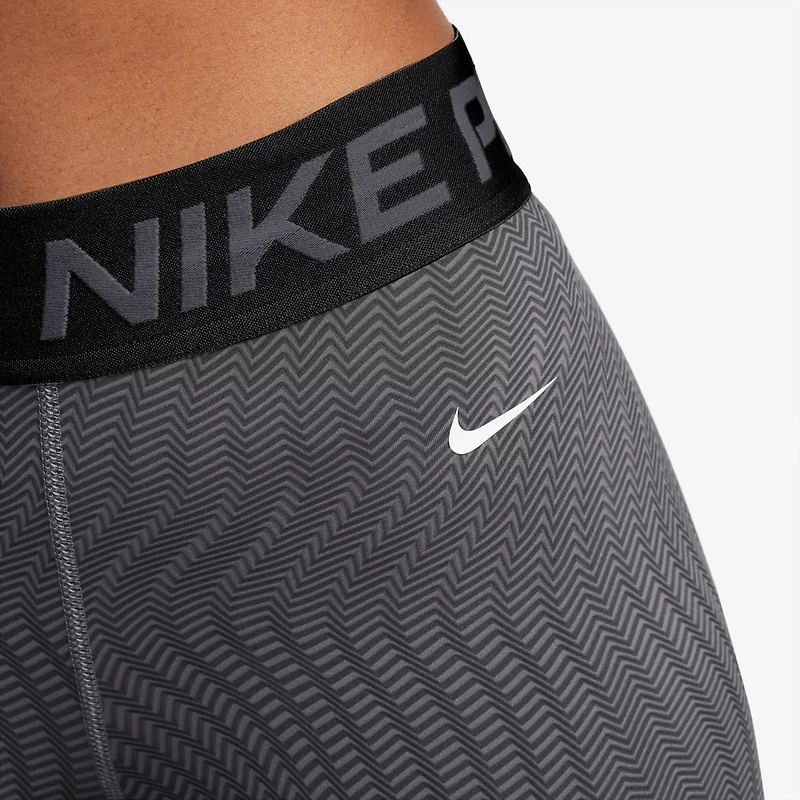 Nike Women's Pro Dri-FIT Mid Rise Printed Shorts 3