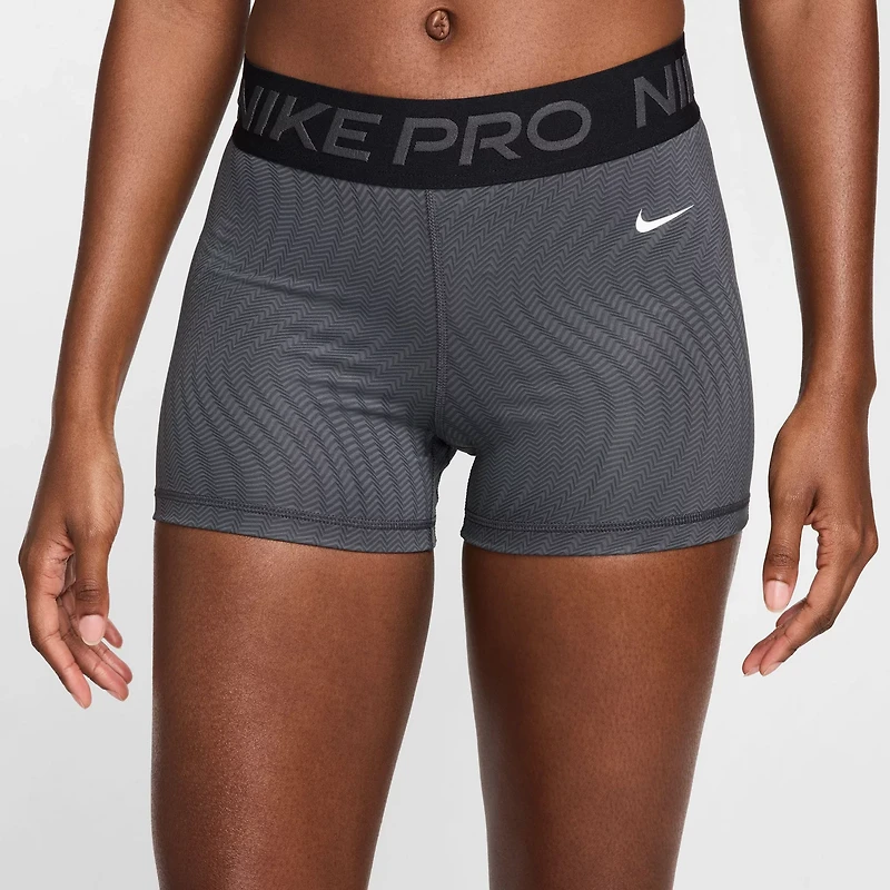 Nike Women's Pro Dri-FIT Mid Rise Printed Shorts 3