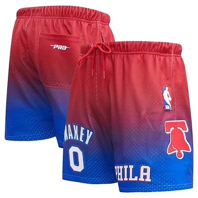 Post Tyrese Maxey /Red Philadelphia 76ers Ombre Name  Number Shorts
