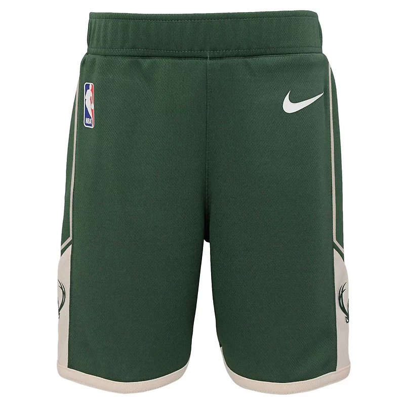 Preschool Nike Hunter Milwaukee Bucks Icon Replica Shorts