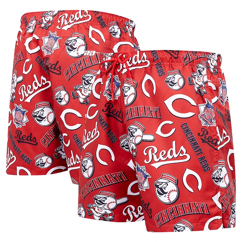Pro Standard Cincinnati Reds Toss Logo Woven Shorts