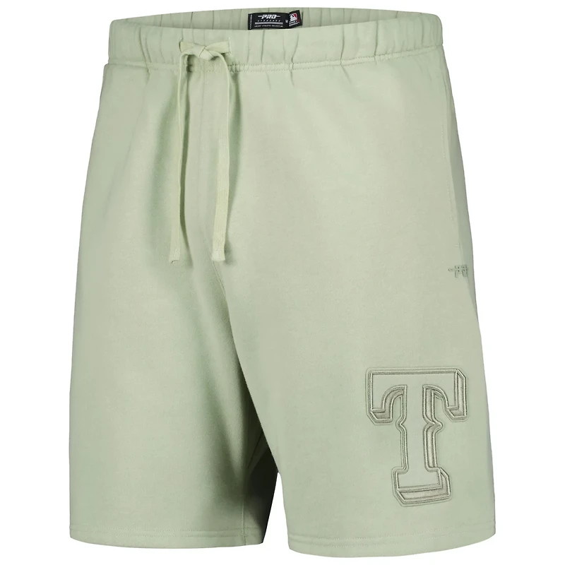 Pro Standard Light Texas Rangers Neutral Fleece Shorts