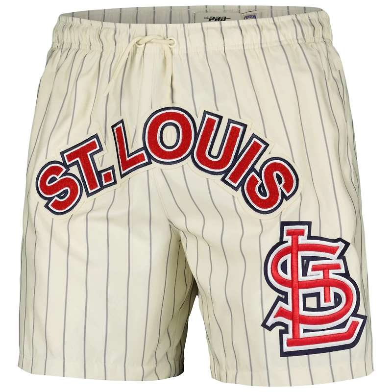 Pro Standard St Louis Cardinals Pinstripe Retro Classic Woven Shorts