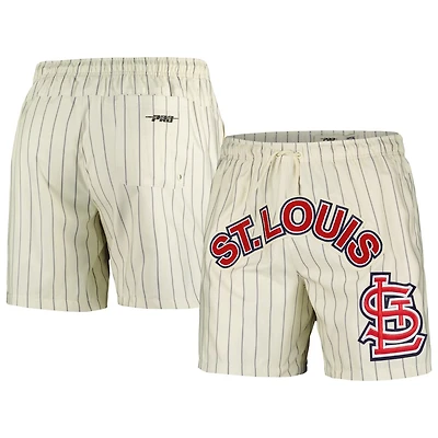 Pro Standard St Louis Cardinals Pinstripe Retro Classic Woven Shorts