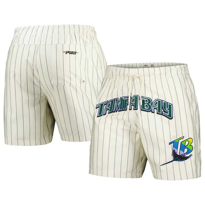 Pro Standard Tampa Bay Rays Pinstripe Retro Classic Woven Shorts