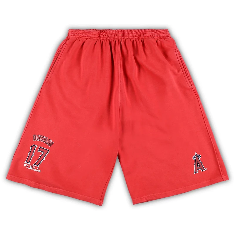 Shohei Ohtani Los Angeles Angels Big Tall Stitched Double-Knit Shorts