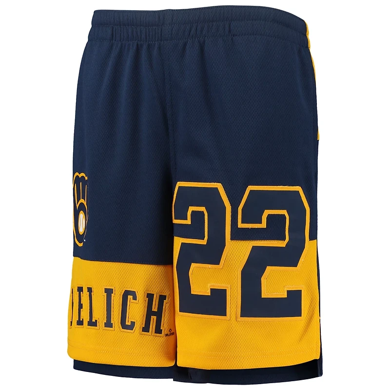 Youth Christian Yelich Milwaukee Brewers Pandemonium Name Number Shorts