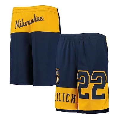 Youth Christian Yelich Milwaukee Brewers Pandemonium Name  Number Shorts