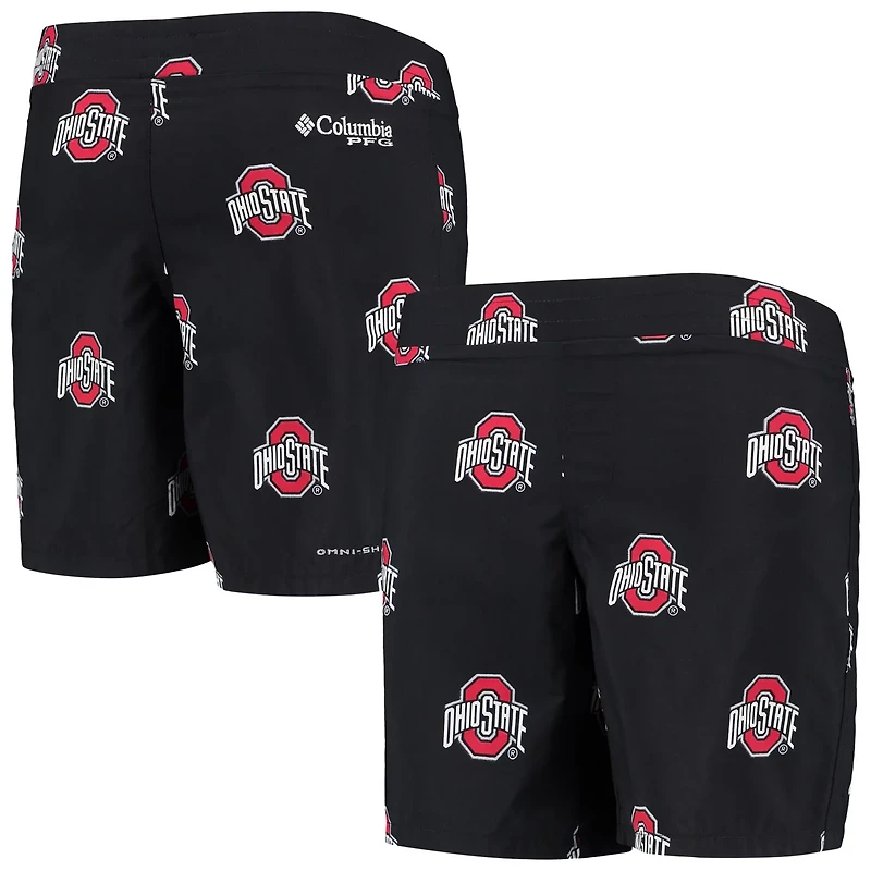 Youth Columbia Ohio State Buckeyes Backcast Printed Omni-Shade Shorts