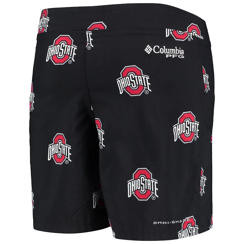 Youth Columbia Ohio State Buckeyes Backcast Printed Omni-Shade Shorts