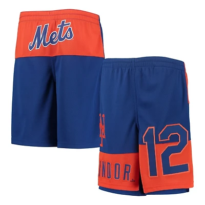 Youth Francisco Lindor New York Mets Pandemonium Name Number Shorts