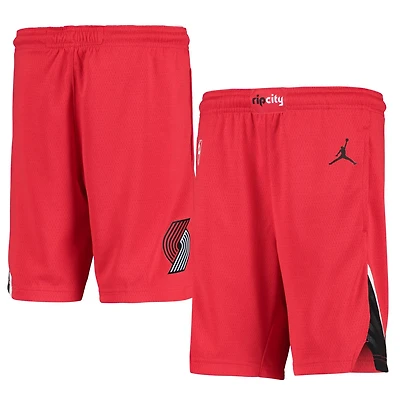 Youth Jordan Brand Portland Trail Blazers 2019/20 Swingman Performance Shorts - Statement Edition