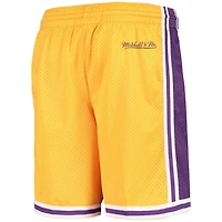 Youth Los Angeles Lakers Hardwood Classics Throwback Big Face Mesh Shorts