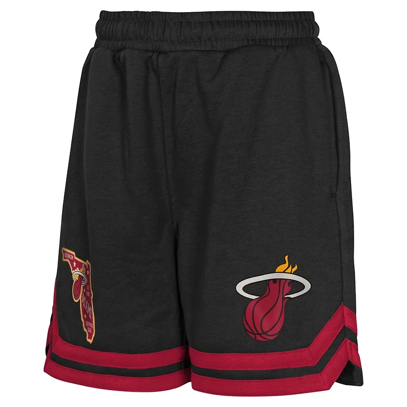 Youth Miami Heat Teardrop Fleece Shorts