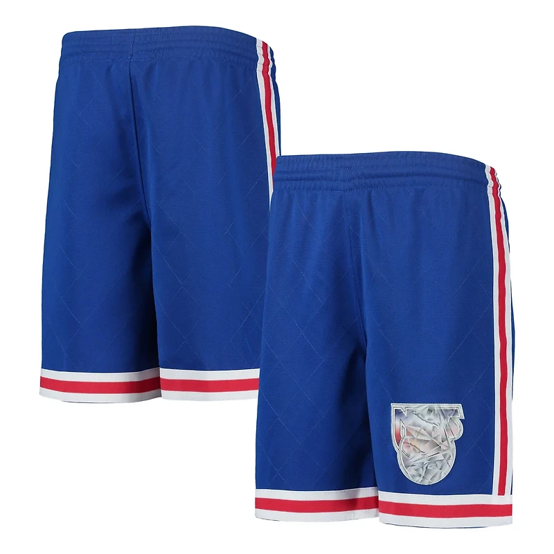 Youth Mitchell  Ness New Jersey Nets 1993 Hardwood Classics 75th Anniversary Swingman Shorts