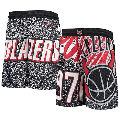 Youth Mitchell  Ness Portland Trail Blazers Hardwood Classics Jumbotron Shorts