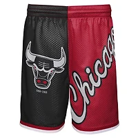 Youth Mitchell  Ness Red Chicago Bulls Hardwood Classics Big Face 50 Shorts