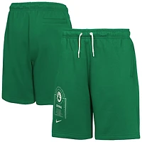 Youth Nike Kelly Boston Celtics Courtside Club Fleece Shorts