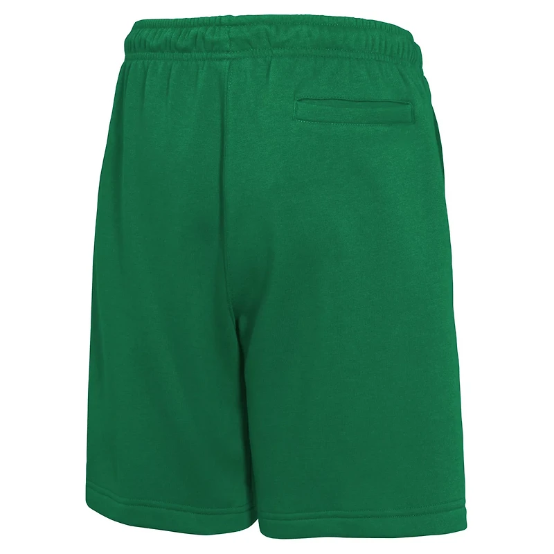 Youth Nike Kelly Boston Celtics Courtside Club Fleece Shorts