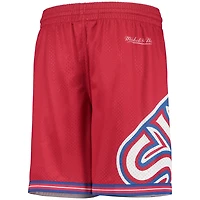 Youth Philadelphia 76ers Hardwood Classics Throwback Big Face Mesh Shorts