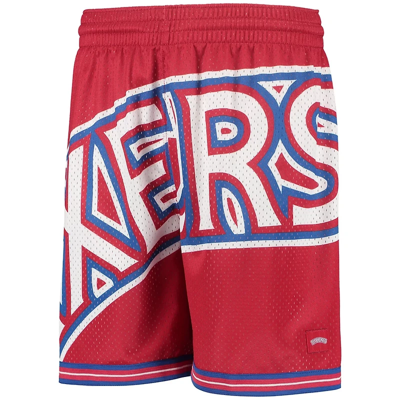 Youth Philadelphia 76ers Hardwood Classics Throwback Big Face Mesh Shorts