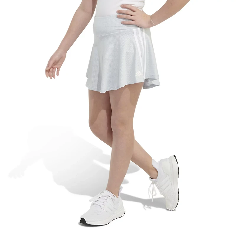adidas Girls' 3-Stripe Flounce Knit Skort