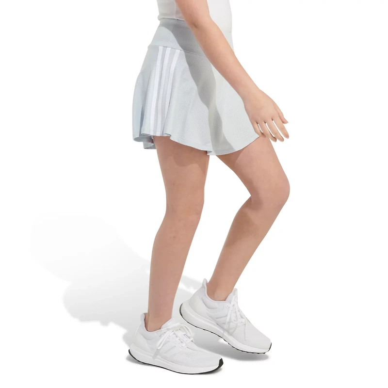 adidas Girls' 3-Stripe Flounce Knit Skort