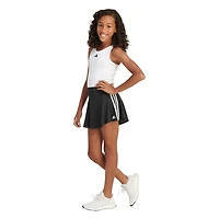 adidas Girls' 3-Stripe Flounce Knit Skort