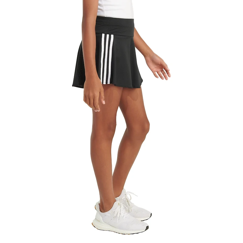 adidas Girls' 3-Stripe Flounce Knit Skort