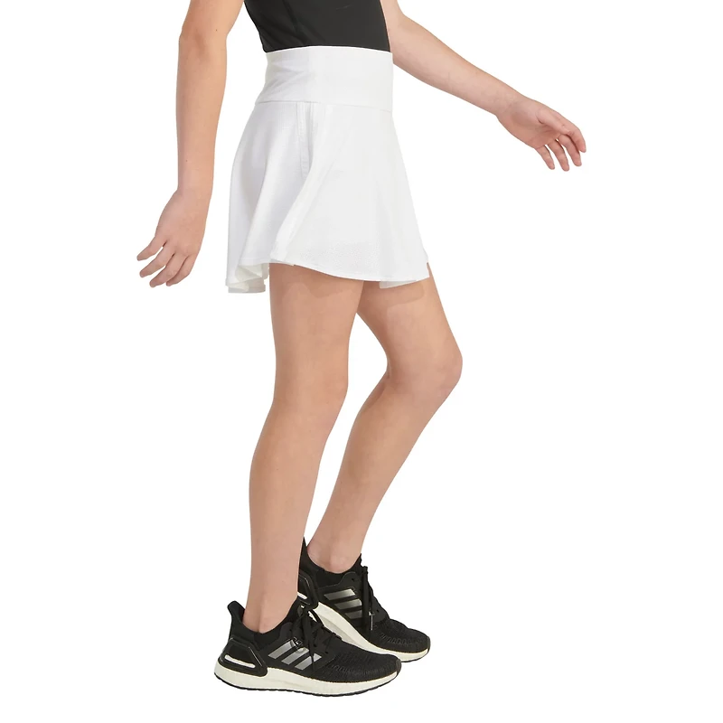 adidas Girls' 3-Stripe Flounce Knit Skort