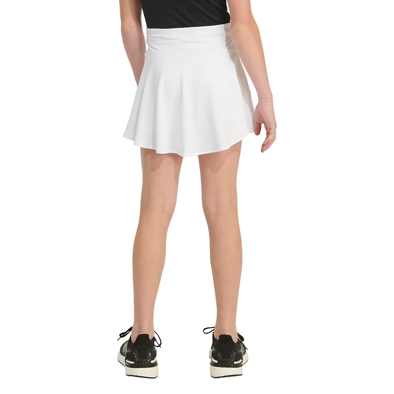 adidas Girls' 3-Stripe Flounce Knit Skort