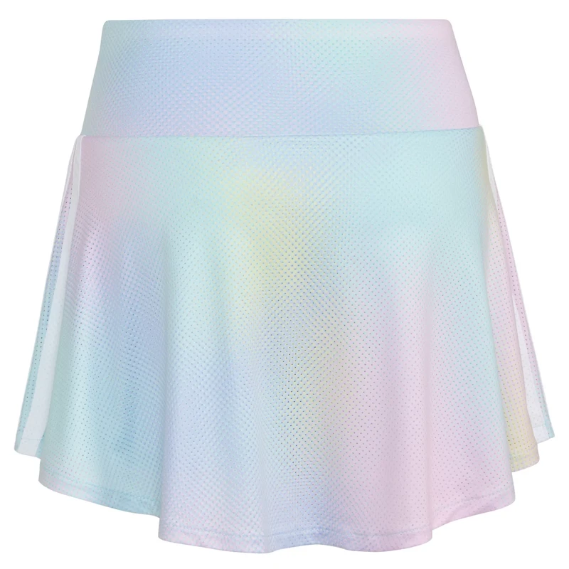 adidas Girls' AOP 3S Rainbow Gradient Flounce Skort