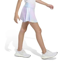 adidas Girls' AOP 3S Rainbow Gradient Flounce Skort